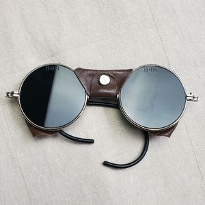Vintage Tinted Green Aviator Pilot Motorcycle Goggles Sunglasses Steampunk Look